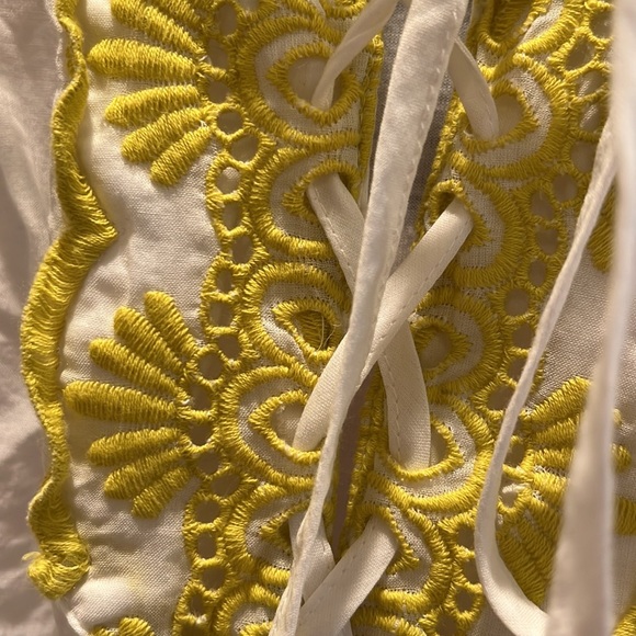 Macys INC top with eyelet trim and removable white tank underneath - Picture 2 of 6